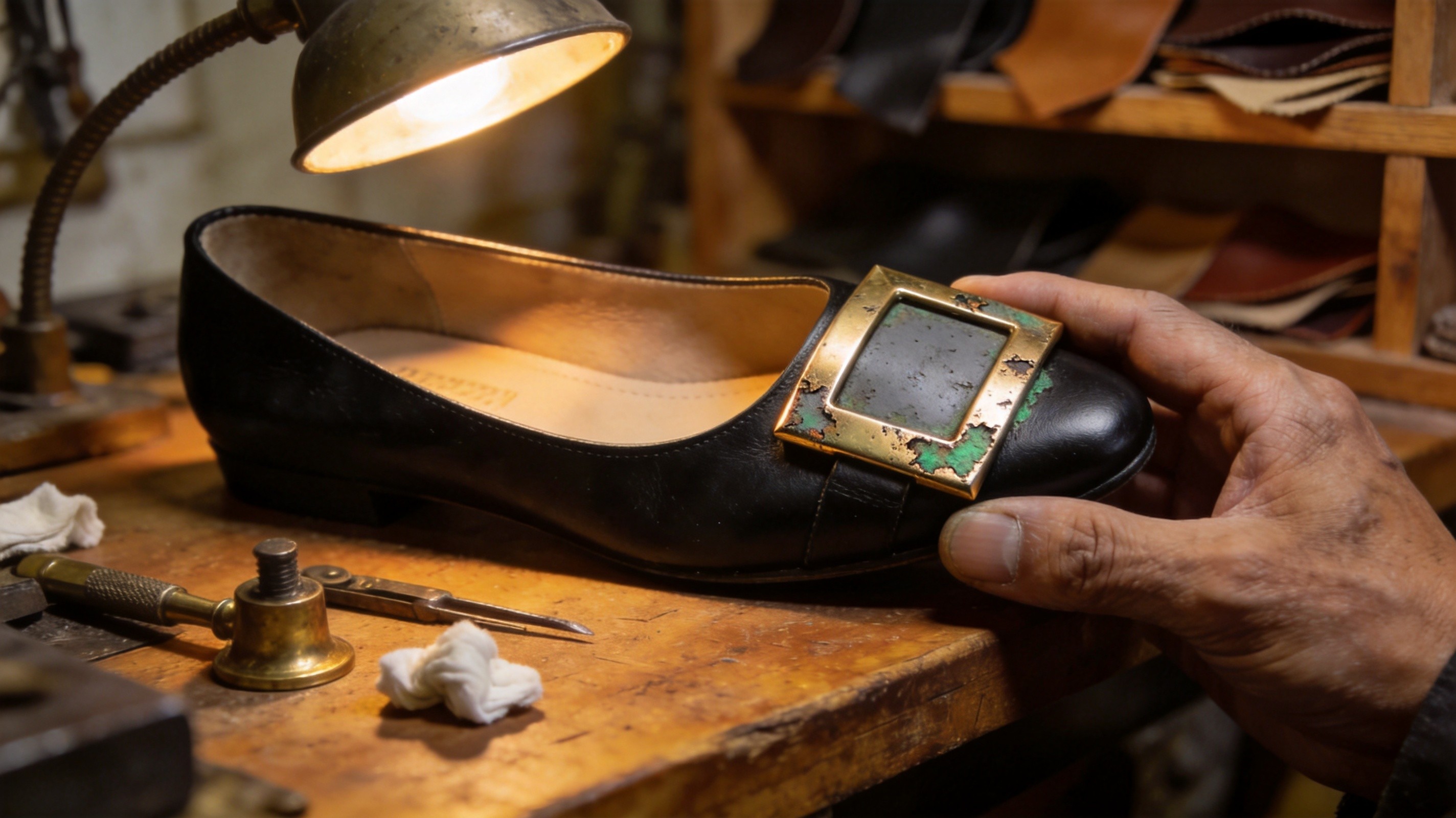 Why Your Shoe's Metal Buckle or Branded Heel Logo Plate Loses Its Gold or Silver Plating, Tarnishes, Scratches Off, or Develops Green Patina Within 2-3 Months — The Hidden Electroplating-Thickness Variance, Brass vs Zinc-Alloy Substrate Corrosion Differential, Sweat-Acid pH Plating-Etch Mechanics, and Plating-Edge Wear-Geometry Behind the 2026 'Why Is My Buckle Already Tarnished' Epidemic