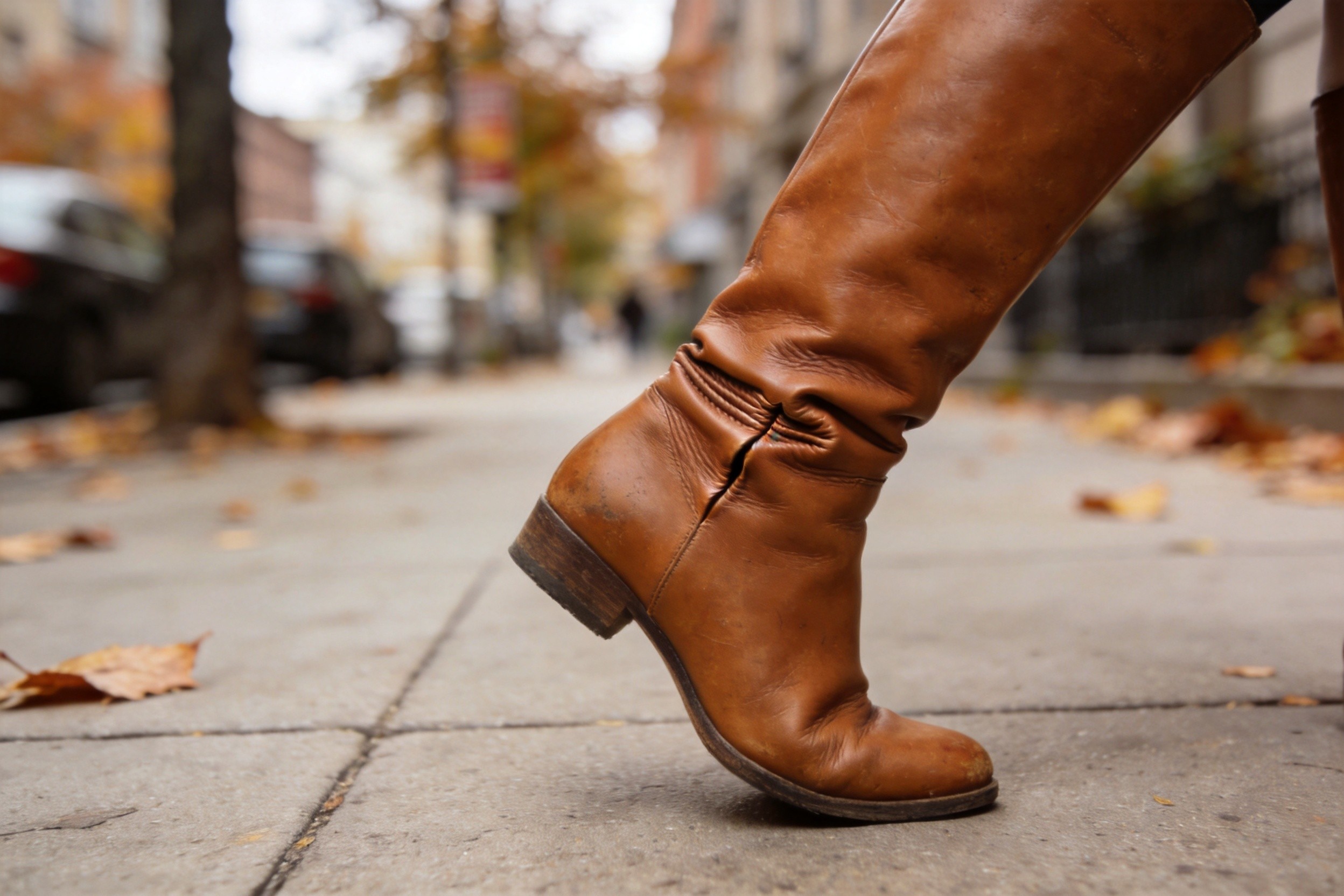 Why Your Tall Leather Boots Develop Permanent Horizontal Creases and Deep Wrinkles at the Ankle Bend Point After Only a Few Months of Wear — The Hidden Shaft-Strip Nap Direction Mis-Match, Foot-Flex-Zone Crease-Lock Plastic Deformation, Chrome-Tan vs Vegetable-Tan Fiber Recovery, and Shaft-Stiffness Crease-Depth Saturation Behind the 2026 'Ankle Wrinkle' Epidemic